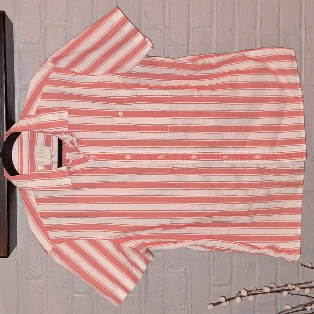 American Eagle Outfitters vertical striped button down shirt XL